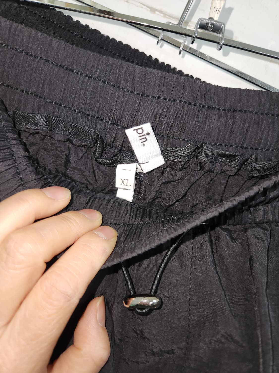 블랙 스트링 카고 조거팬츠 XL 상품이미지4