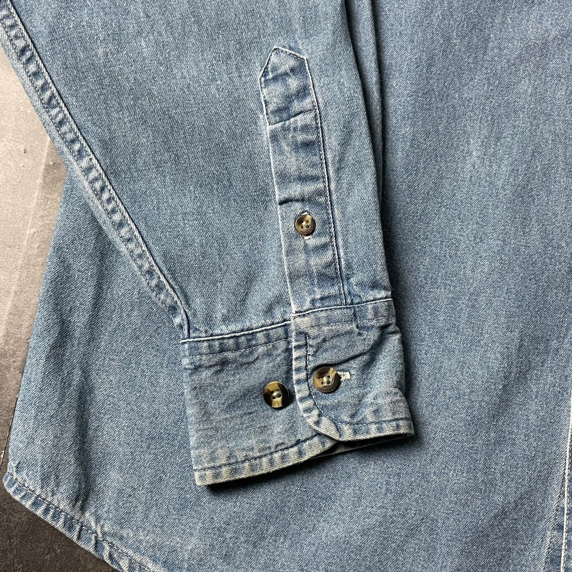 PORT AND COMPANY 빈티지 코튼 데님 셔츠 A00733 상품이미지6