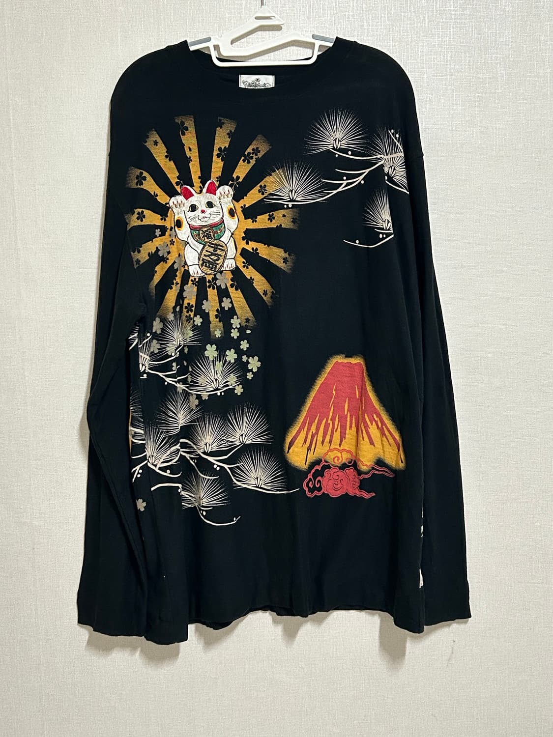 카라쿠리타마시이 마네키네코 자수 오리엔탈 롱슬리브 상품이미지1