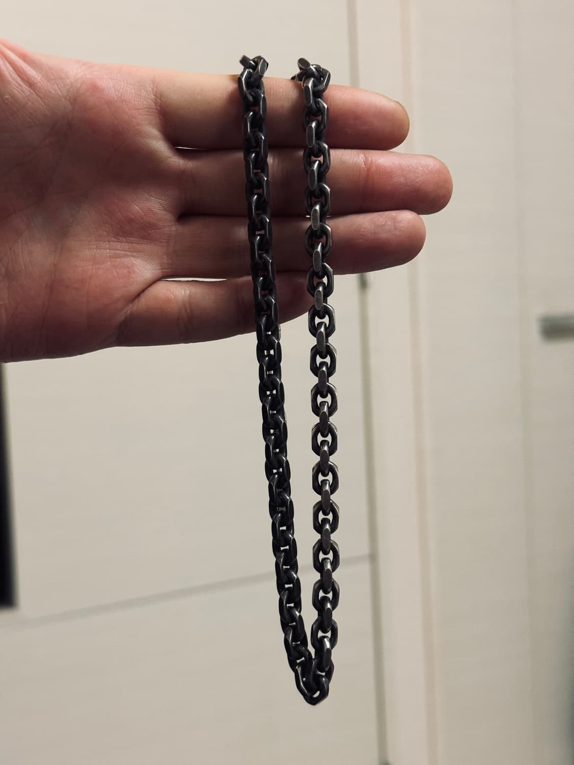 생로랑 실버 볼드 체인 목걸이 상품이미지5