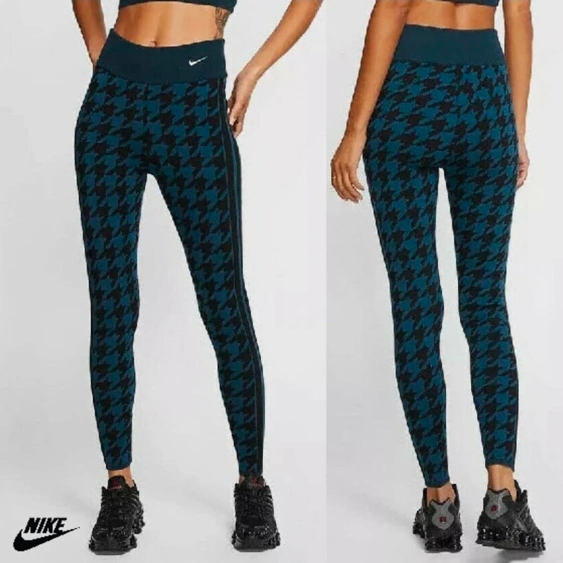 나이키 하운드투스 체크 니트 타이트 팬츠 레깅스 S 상품이미지2