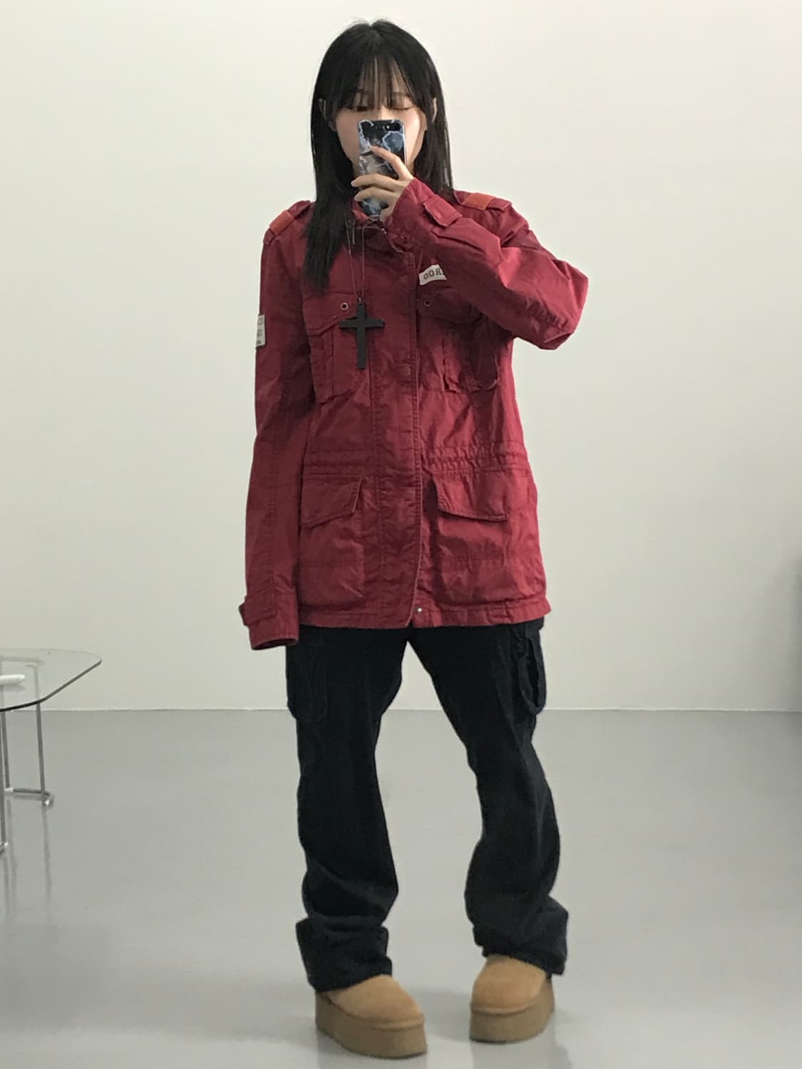 버커루 빈티지 백로고 레드 필드 자켓 상품이미지3