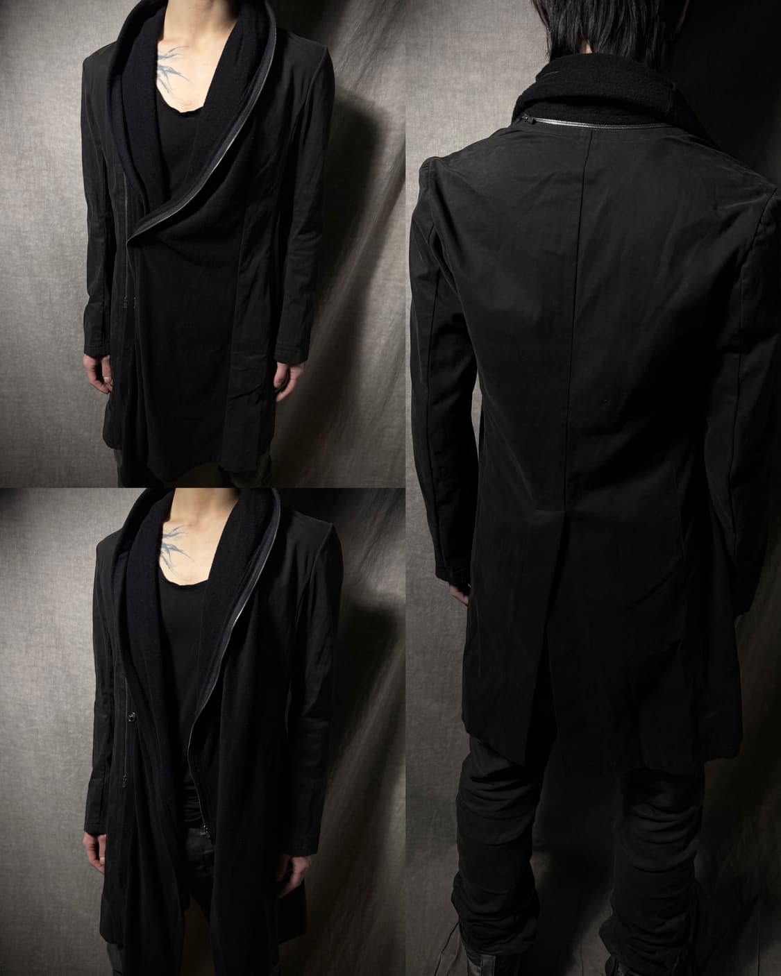 bajra Asymmetric Drape Zip Coat   상품이미지7