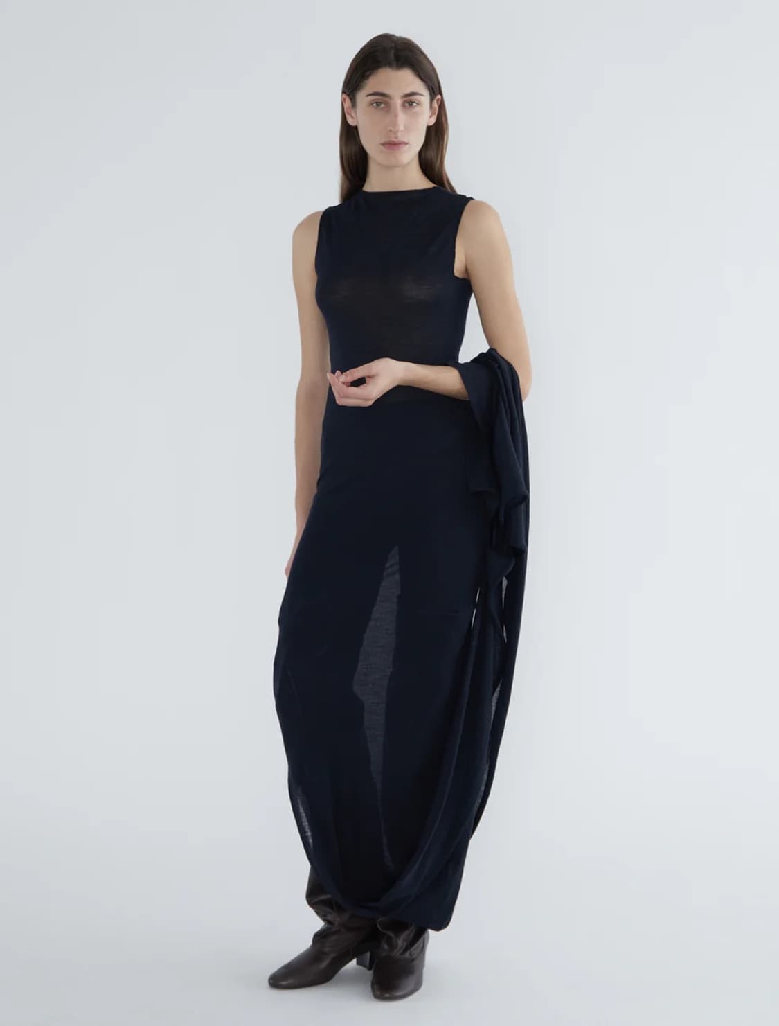 [S,M]팔로마울 Willy 러플 드레스/블랙 상품이미지4