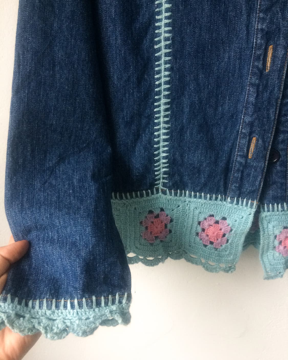 Crochet layered denim jacket 상품이미지5