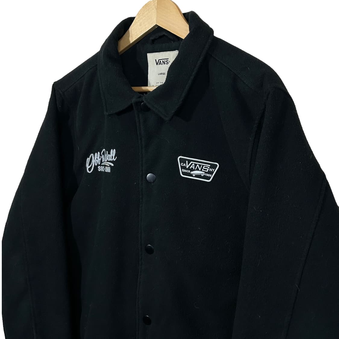 반스 체커보드 모직 누빔 스타디움 바시티 자켓 L 상품이미지4