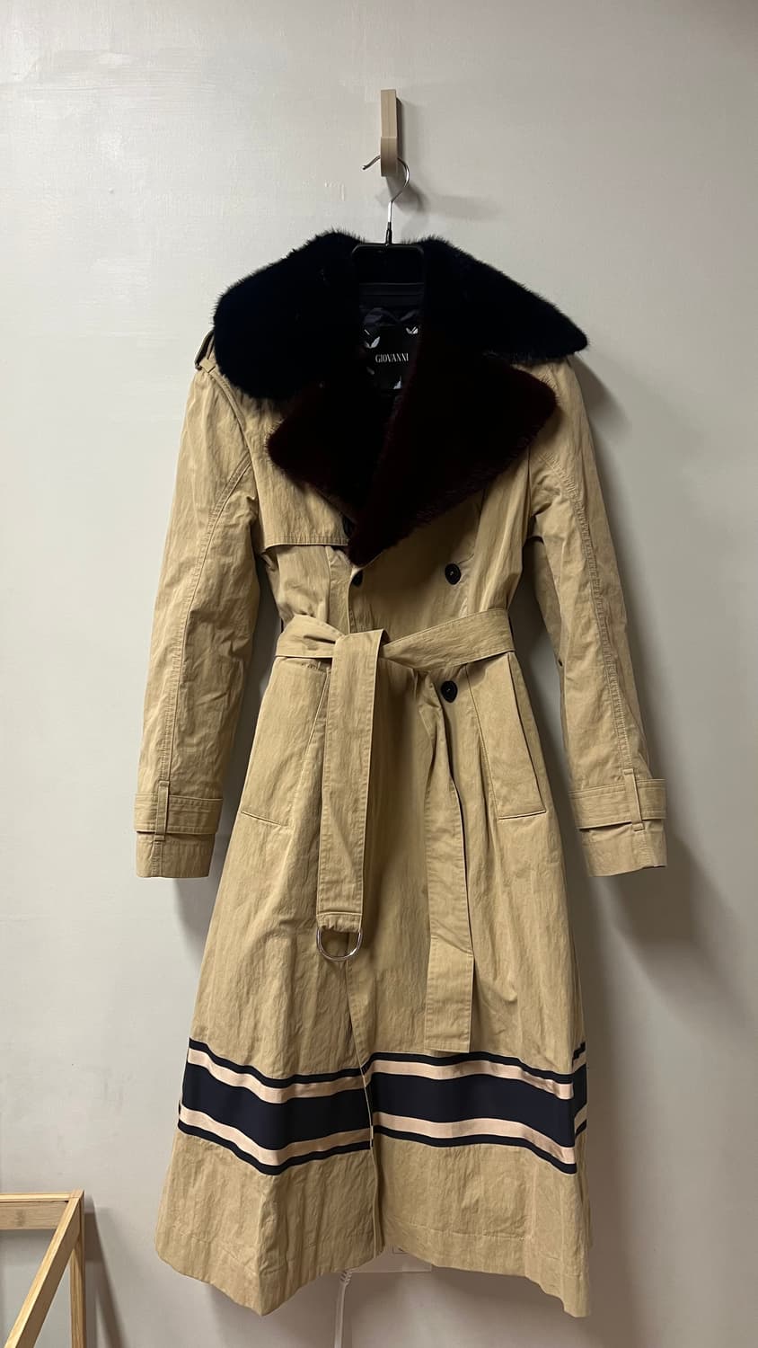GIOVANNI 밍크카라 트렌치코트 상품이미지1