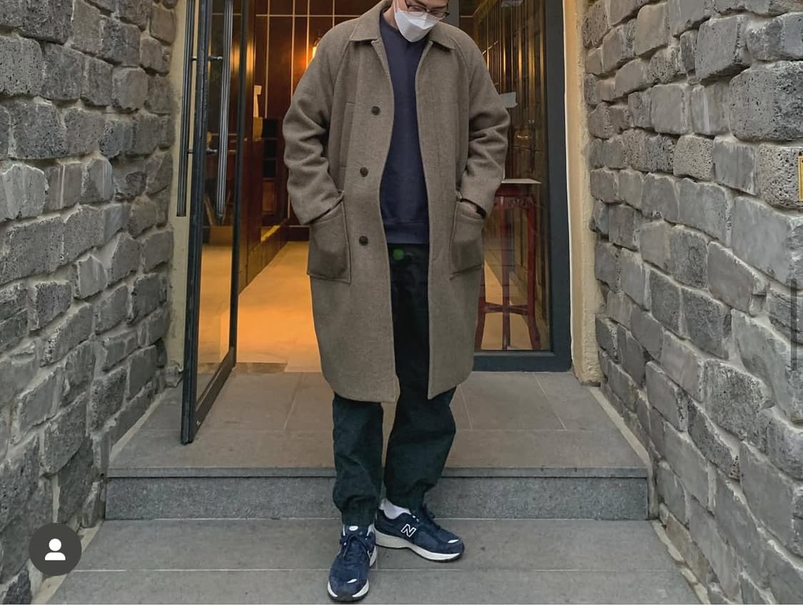 비이커(beaker) 로브 울발마칸코트 2사이즈(105) (착샷첨부) 상품이미지7