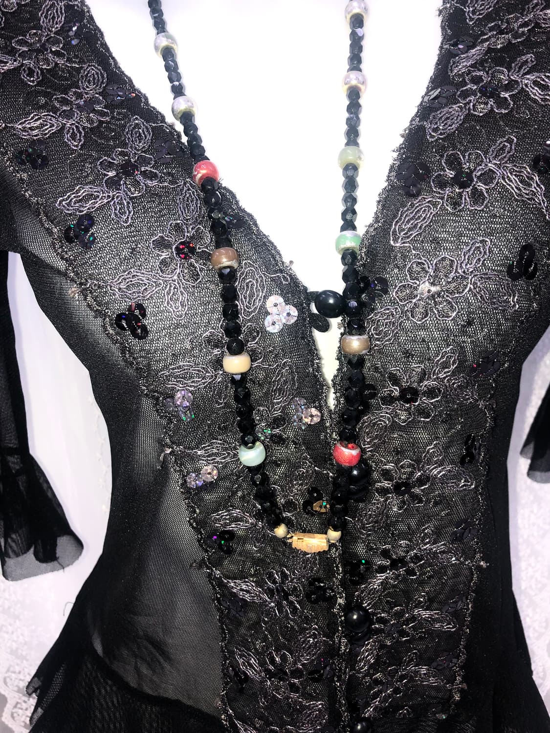 black long necklace 상품이미지1
