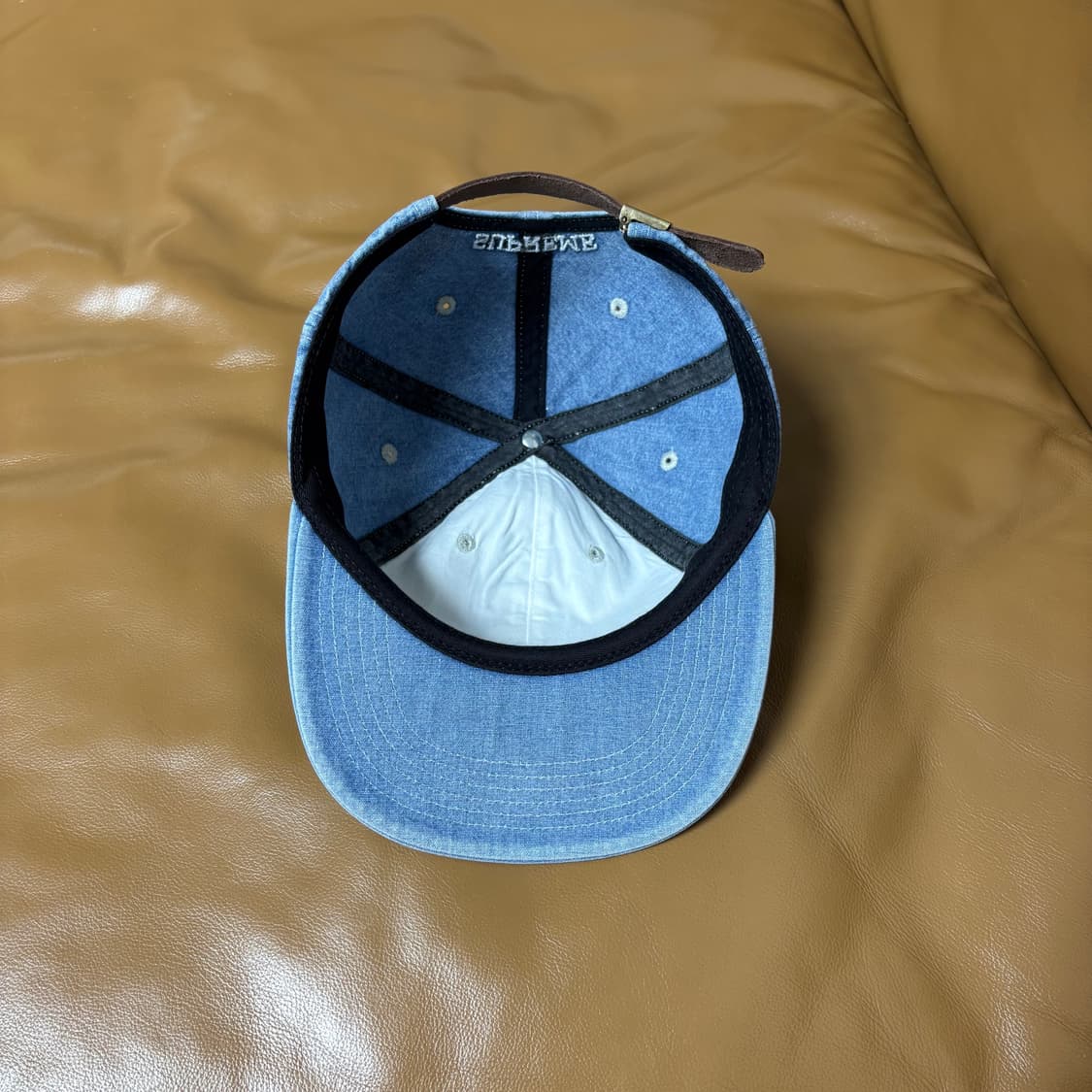 Supreme 슈프림 워시드 데님 s로고 6패널 볼캡 모자 Denim 상품이미지6
