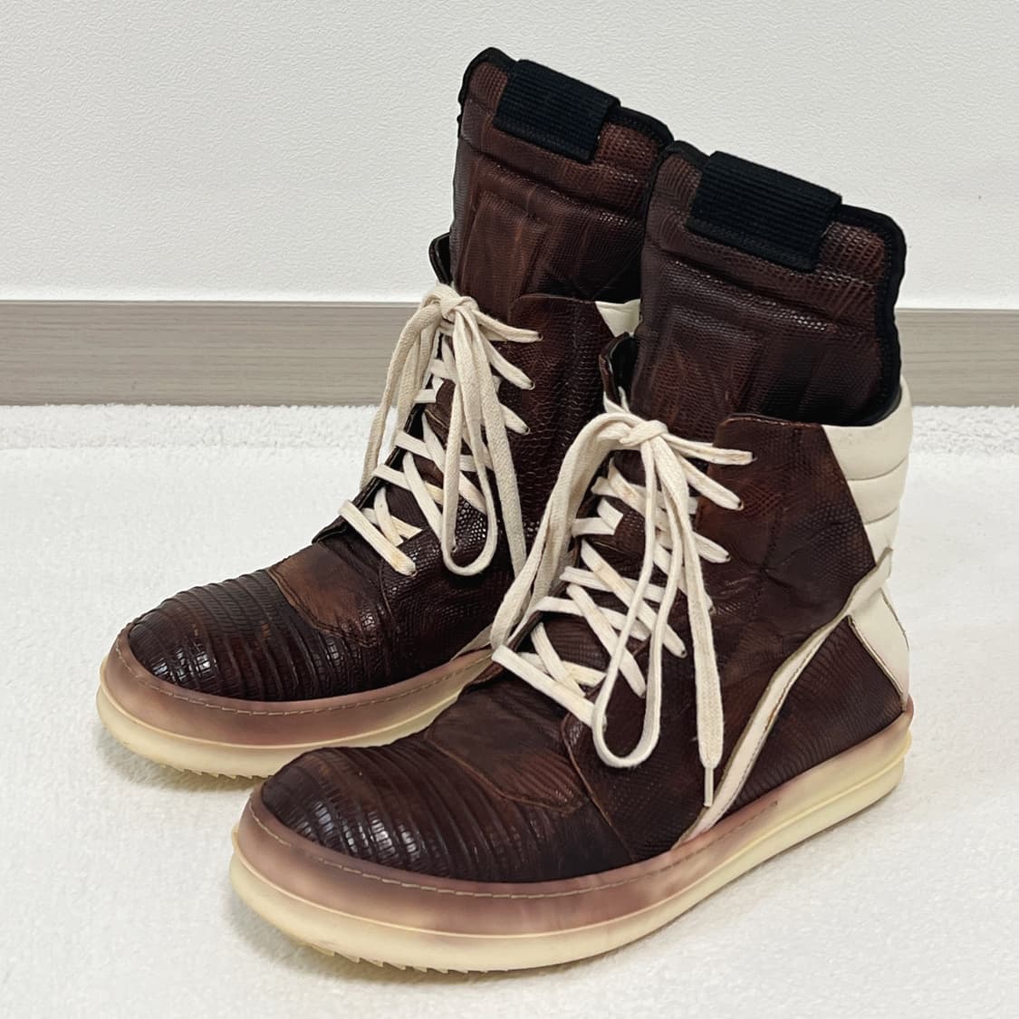 릭오웬스 14FW 지오바스켓 이구아나 블러드 밀크 상품이미지1