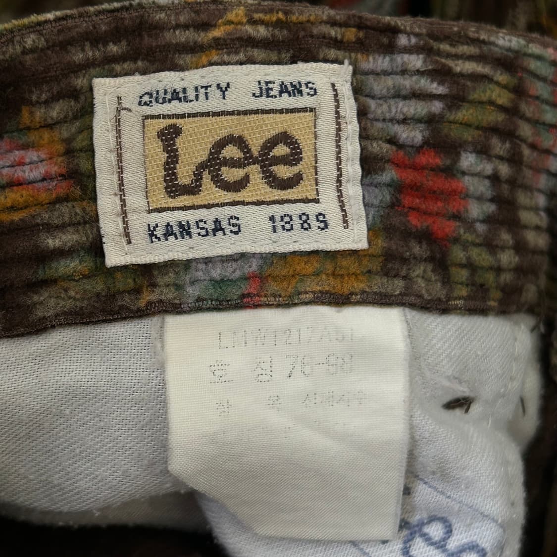 90s LEE 코듀로이 플라워 팬츠 상품이미지9