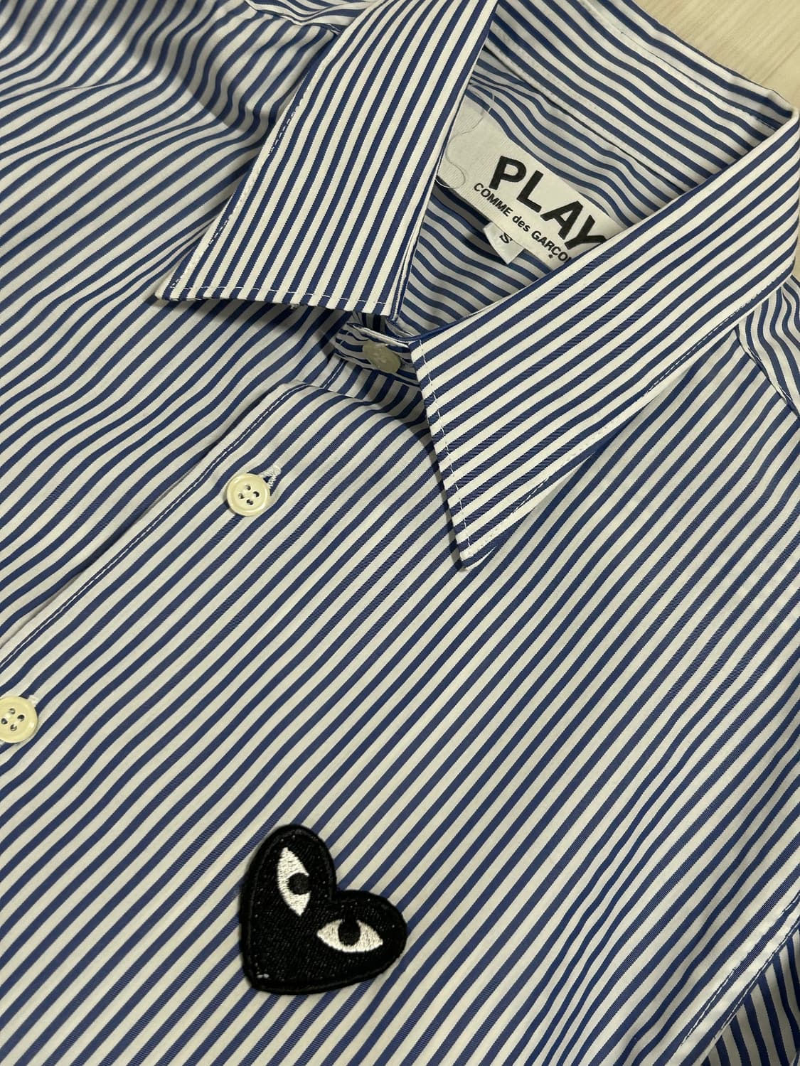 꼼데가르송 블루 스트라이프 여성 셔츠  상품이미지2