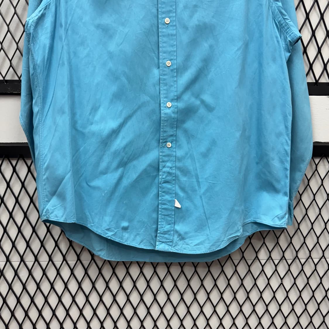 폴로 랄프로렌 솔리드 긴팔 셔츠 옐로우 포니 포인트 스카이블루 상품이미지4