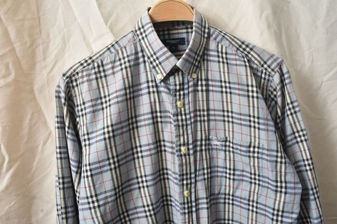 90S 버버리 노바체크 셔츠 M M0390 상품이미지4