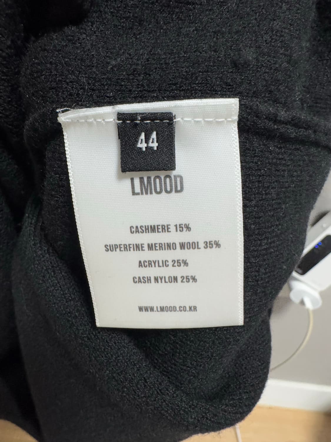 엘무드 엘프 캐시미어니트 블랙 44 95 상품이미지4