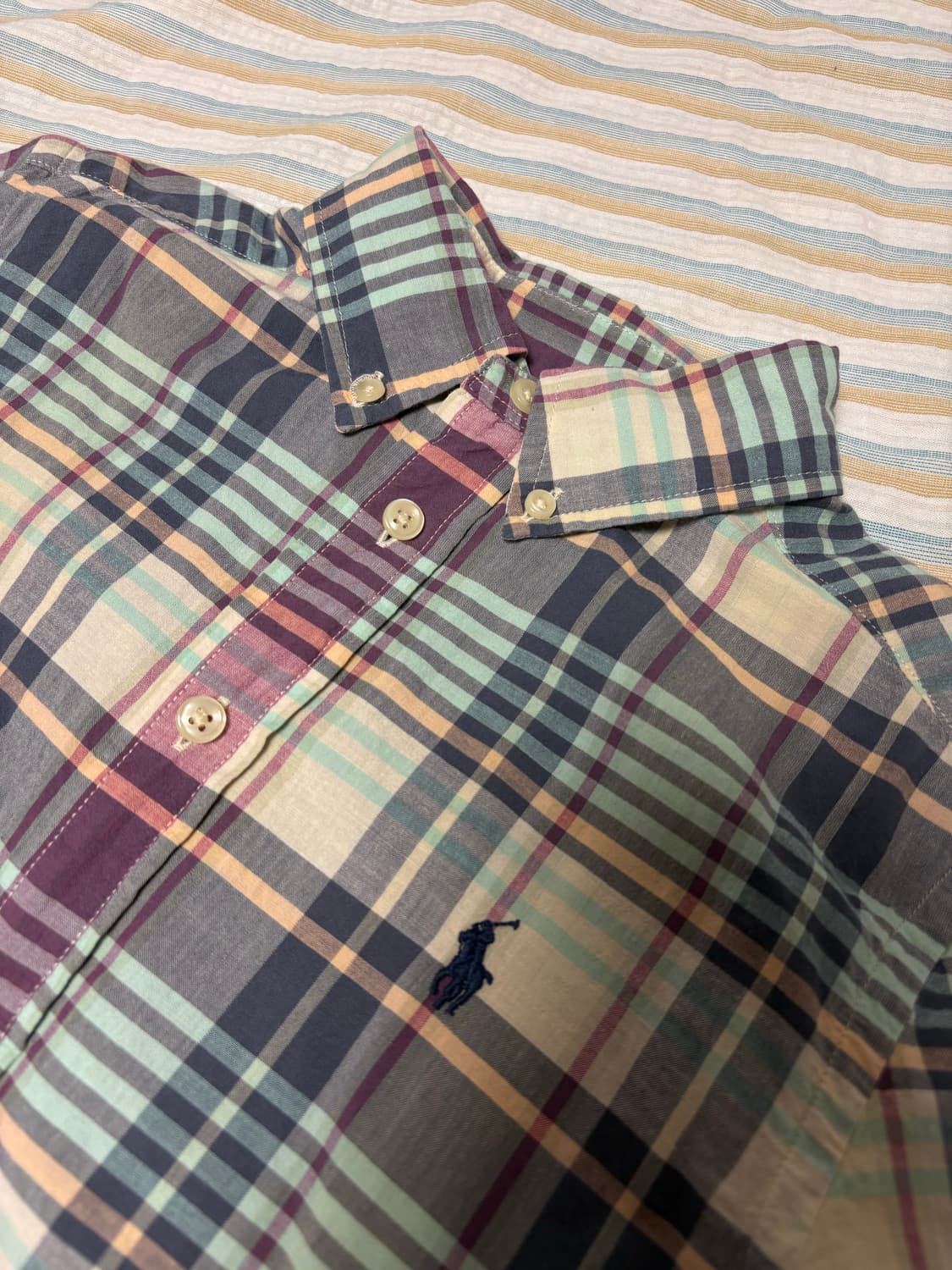 Polo Ralph Lauren 반팔 마드라스 체크 셔츠 M 상품이미지3