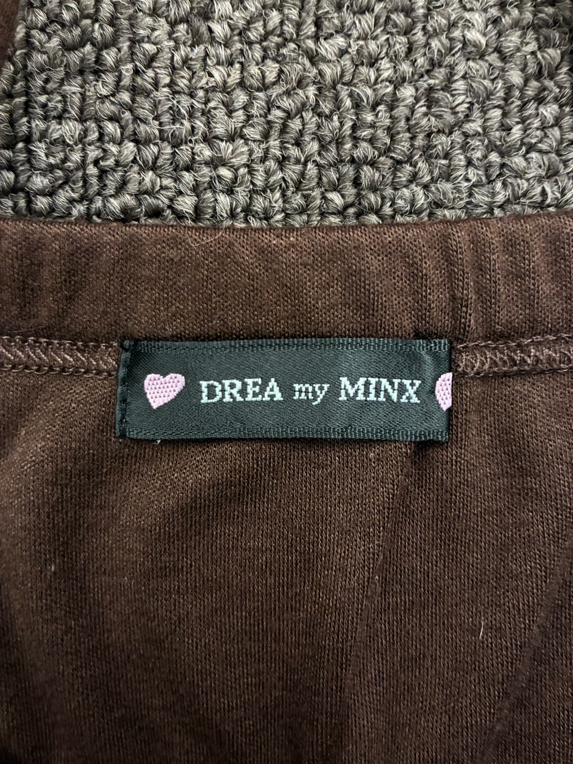 M)DREA my MINX 빈티지 여성 꽃레이스 디테일 브라운 나시 상품이미지4