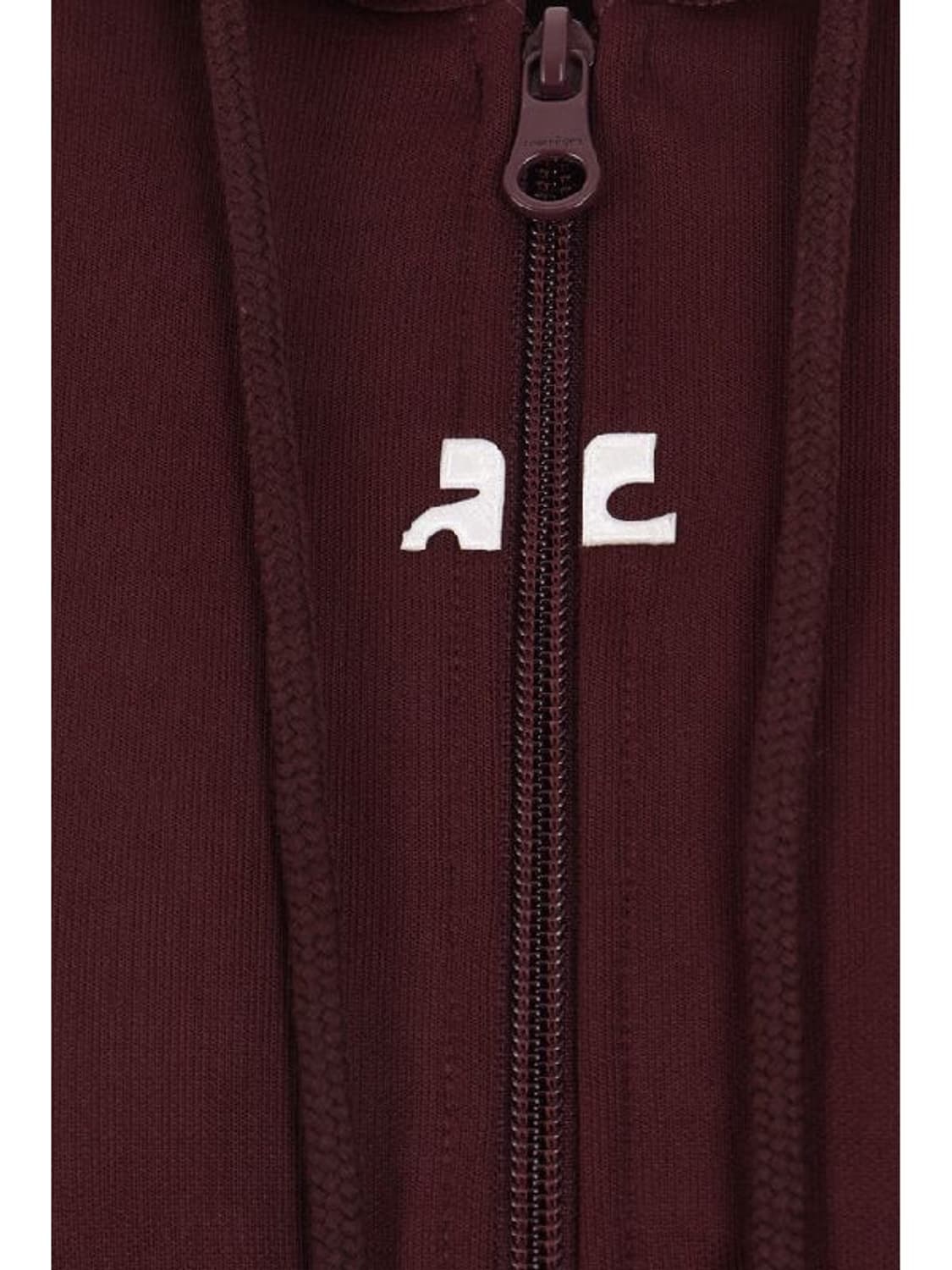 꾸레쥬 로고 크롭 후드 집업 상품이미지3