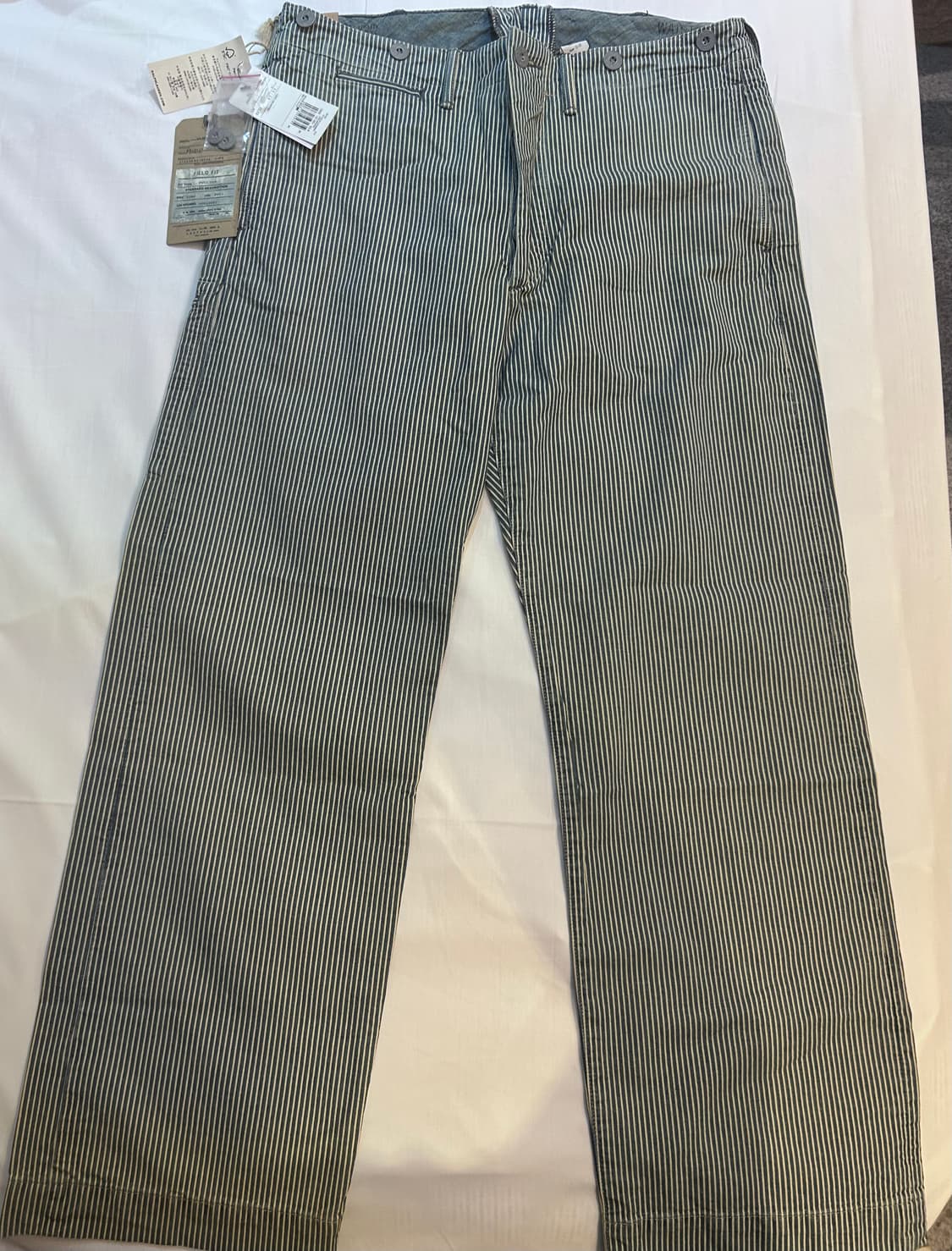 RRL 스트라이프 코튼 린넨 필드 팬츠 32x30 상품이미지1