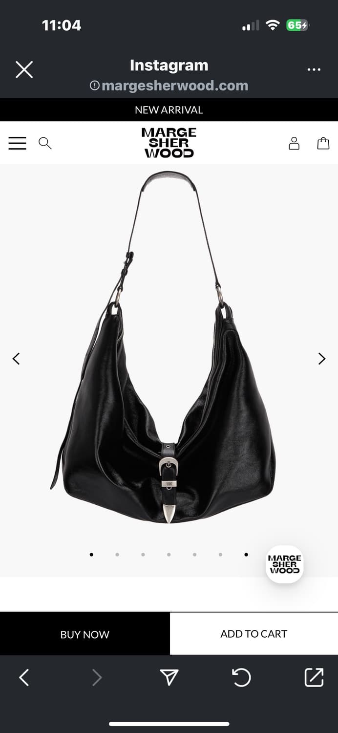미개봉 새상품 : 마지셔우드 BELTED HOBO_black 상품이미지1