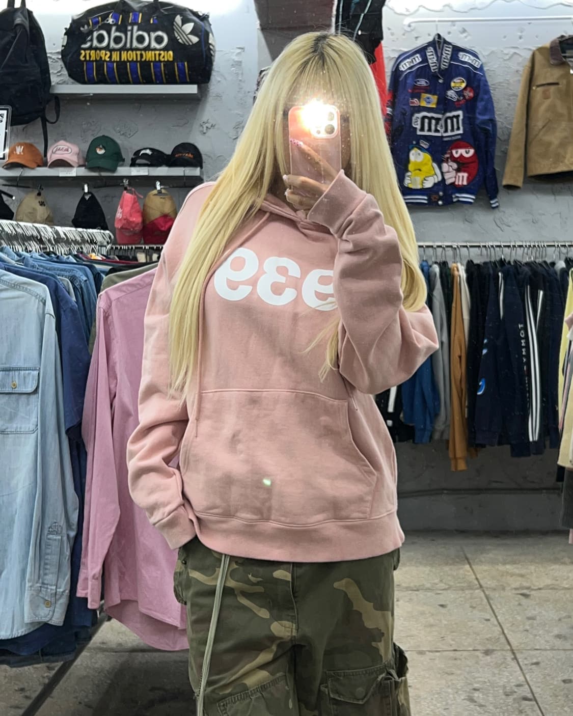 아카이브볼드 딸기우유 후드 상품이미지4