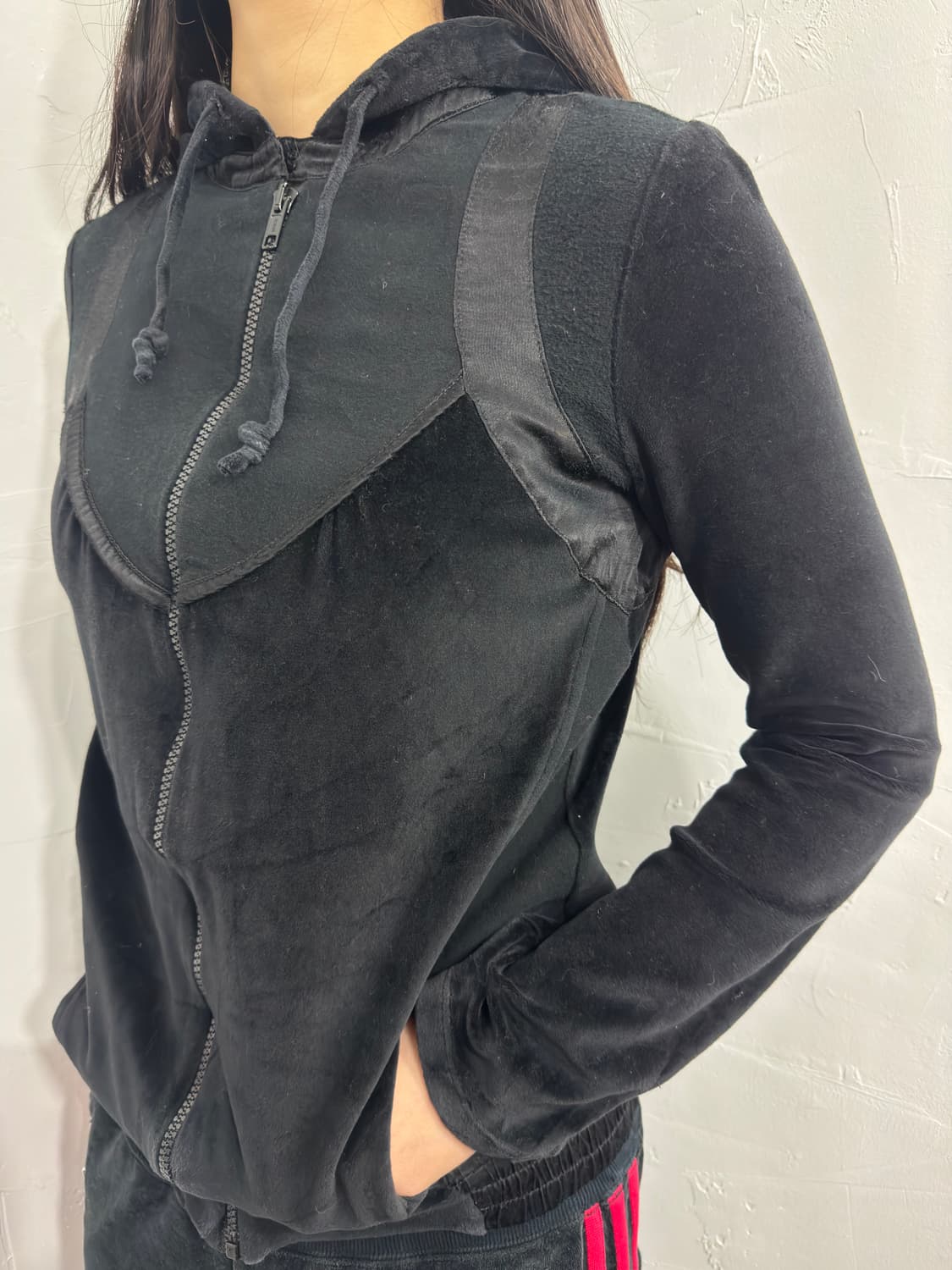 max&co velvet design hood zipup 상품이미지3