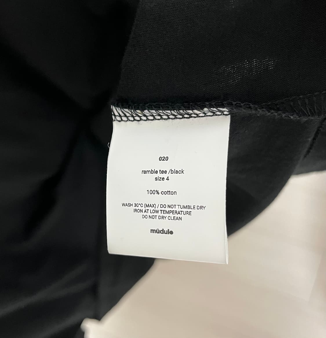 머듈 ramble tee 블랙 상품이미지4