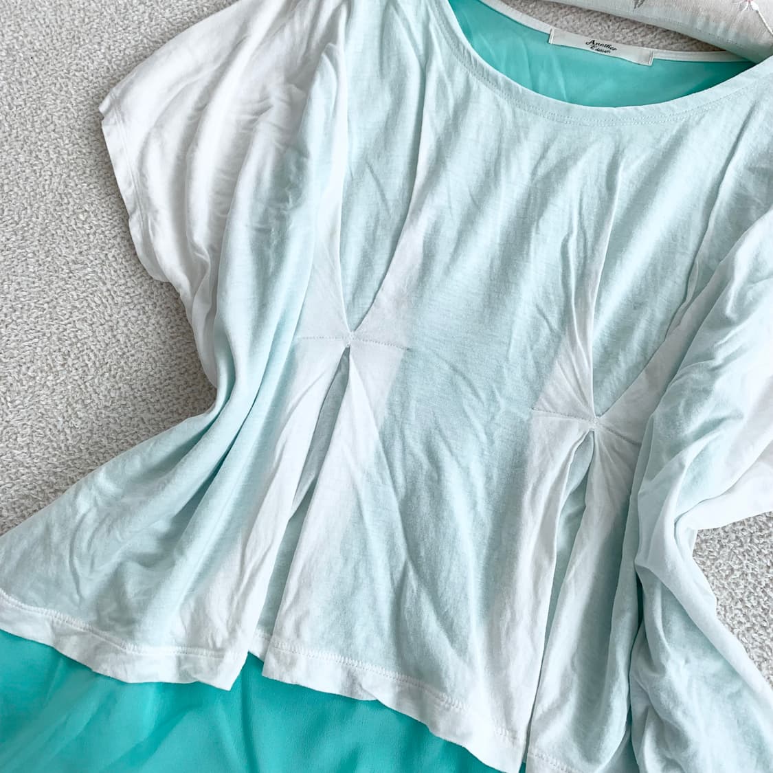 민트코어 ♥ 니혼진무드 레이어드 블라우스 상품이미지2