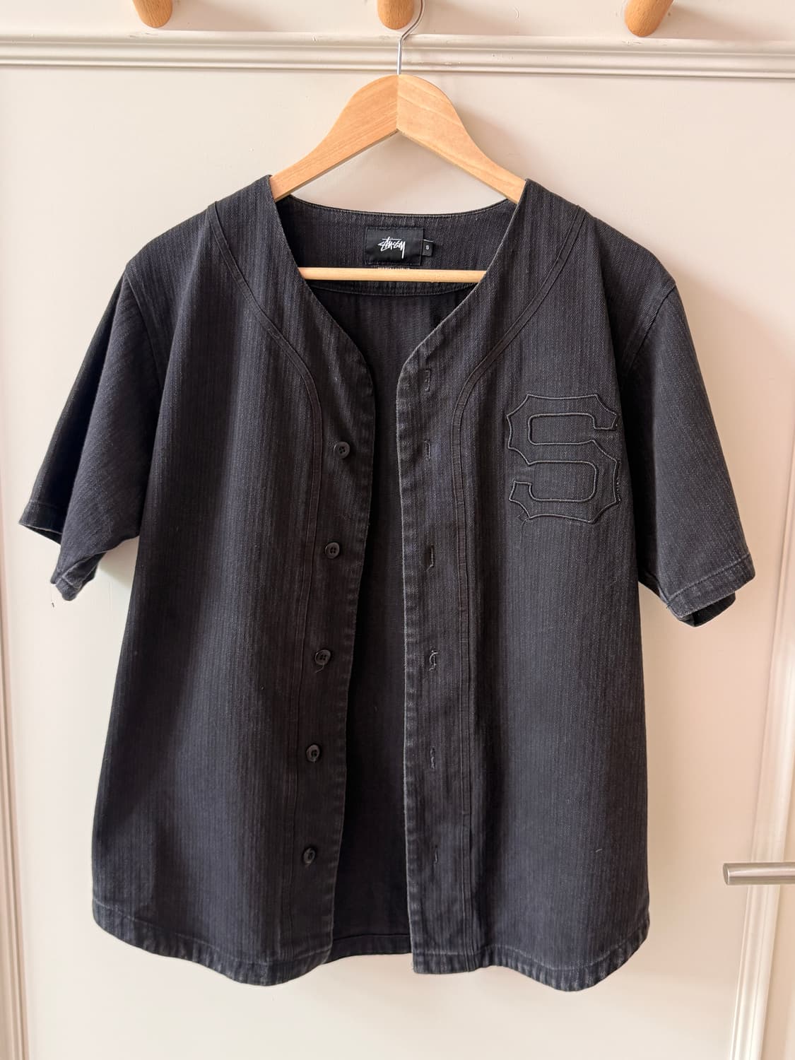 스투시 (STUSSY) 흑청 베이스볼 자켓 상품이미지1