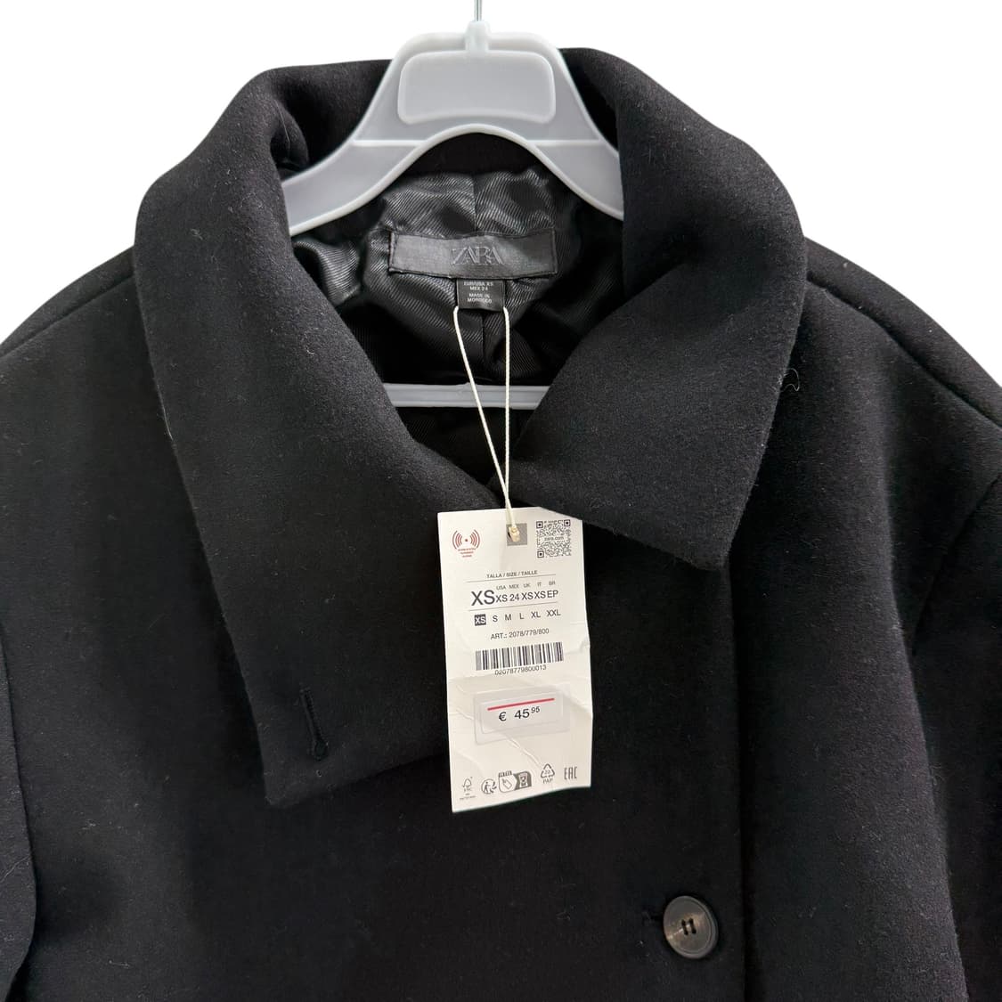 [XS] 택달린새상품 자라 하이넥 하프코트 상품이미지8