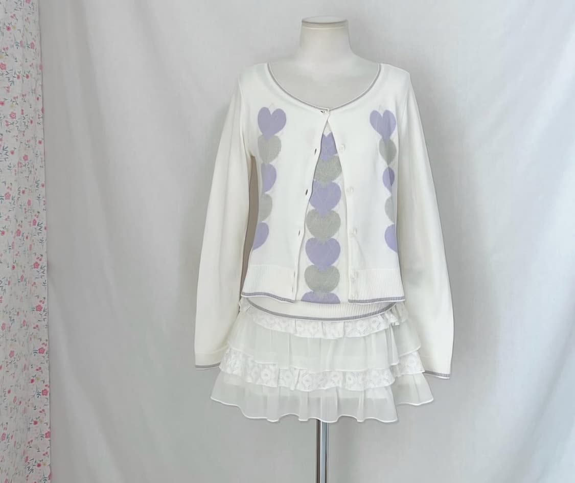 일본 빈티지 긴팔, 가디건 세트 상품이미지2