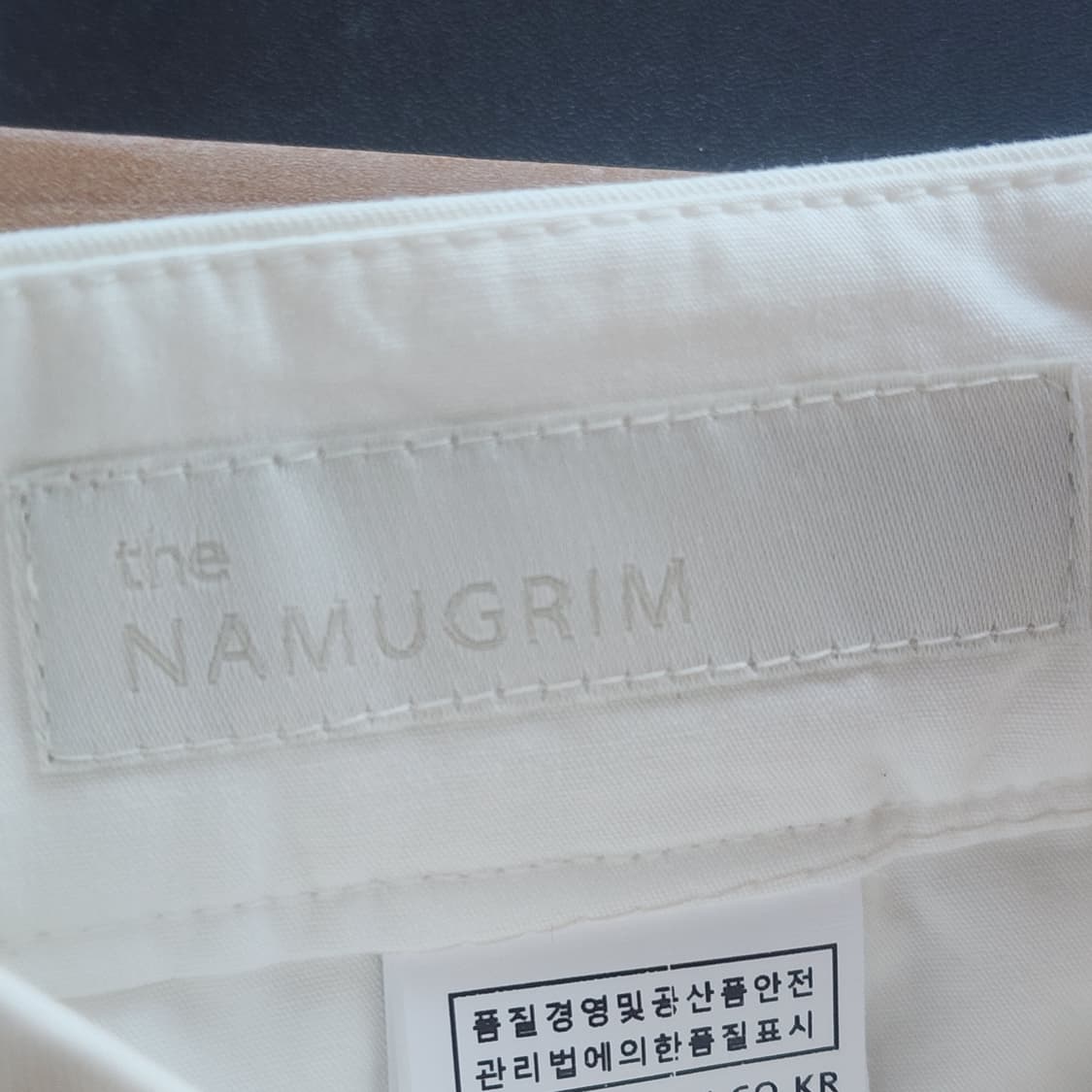 나무그림 화이트 와이드 팬츠 상품이미지3