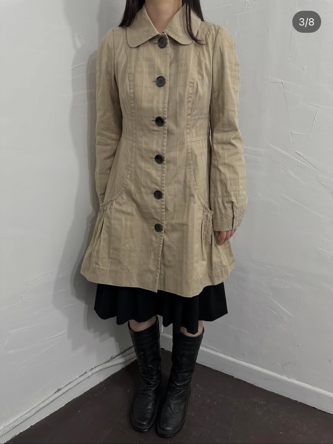burberry blue label pleats detail coat 상품이미지3