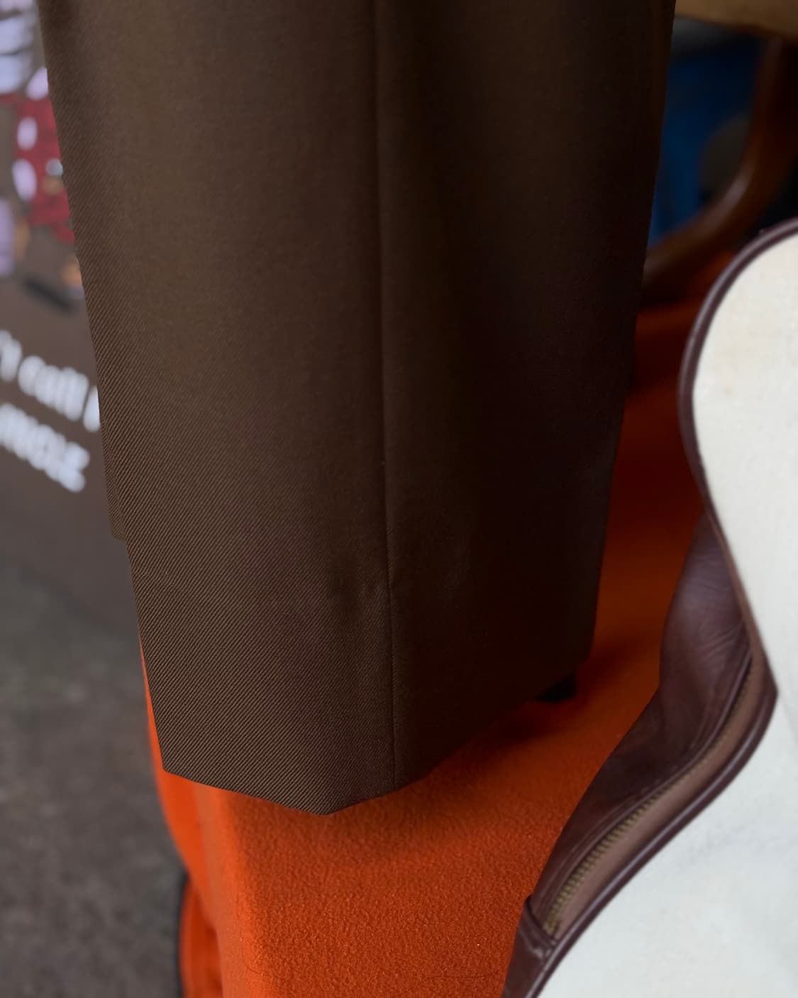 90-00's 일본 빈티지 울 블랜드 투턱 트라우저 32 상품이미지10