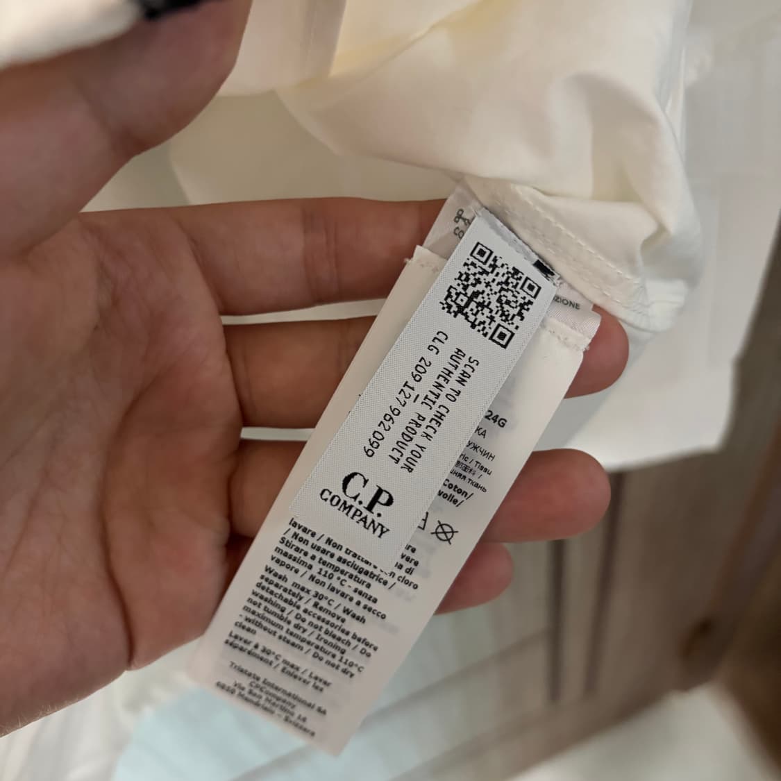 새상품(S)씨피컴퍼니 CP컴퍼니 렌즈 개버딘 오버서츠 화이트 상품이미지5