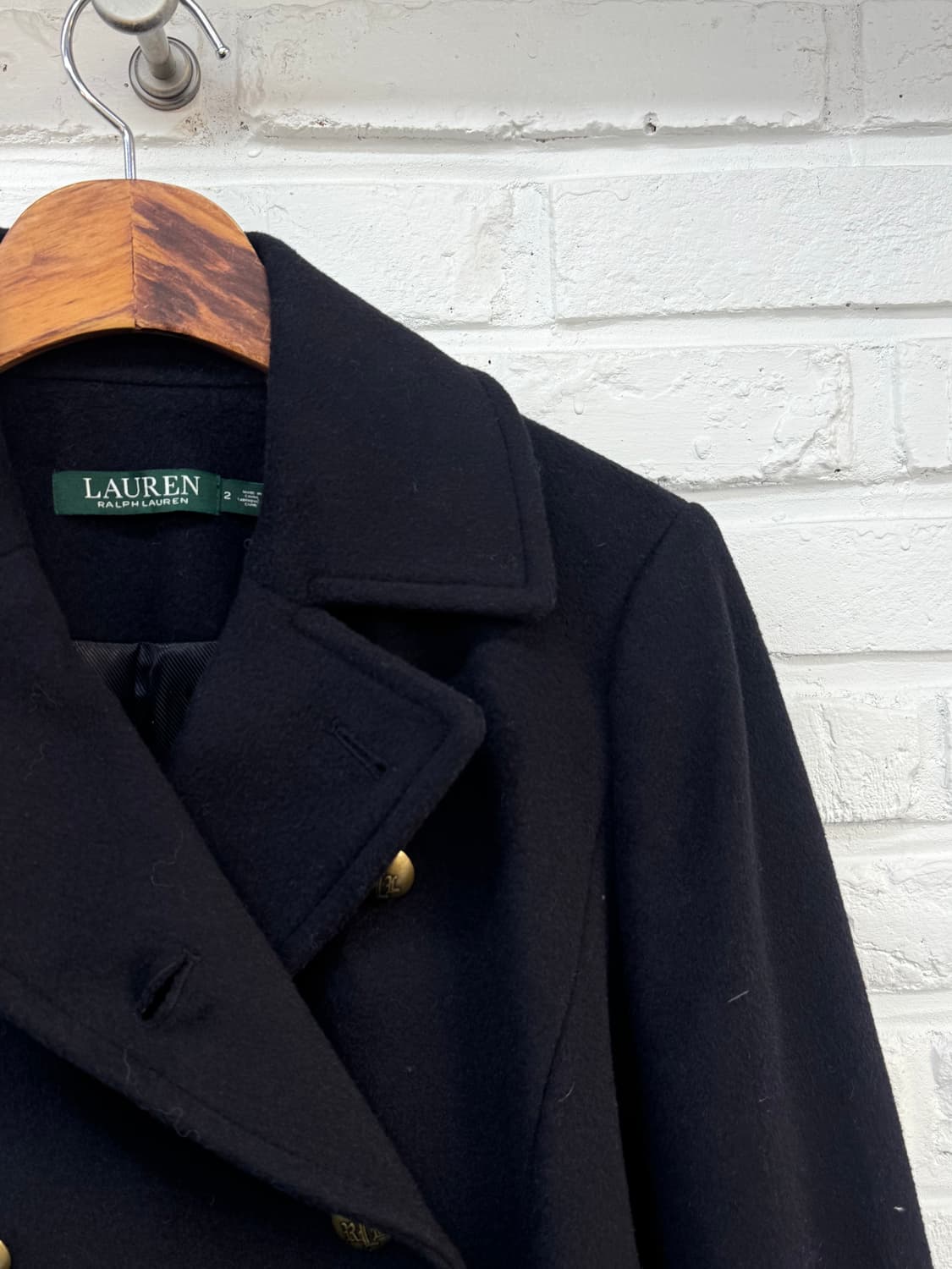 로렌 랄프로렌 네이비 더블버튼 롱코트 상품이미지2