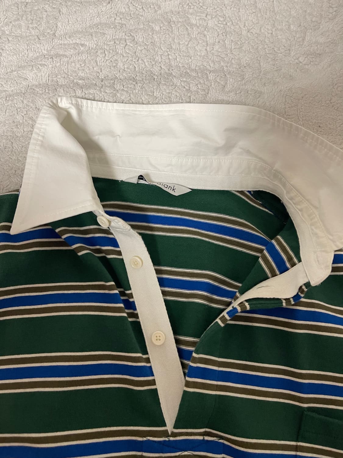 2025SS 넌블랭크 스트라이프 럭비 티셔츠 그린XL 상품이미지7