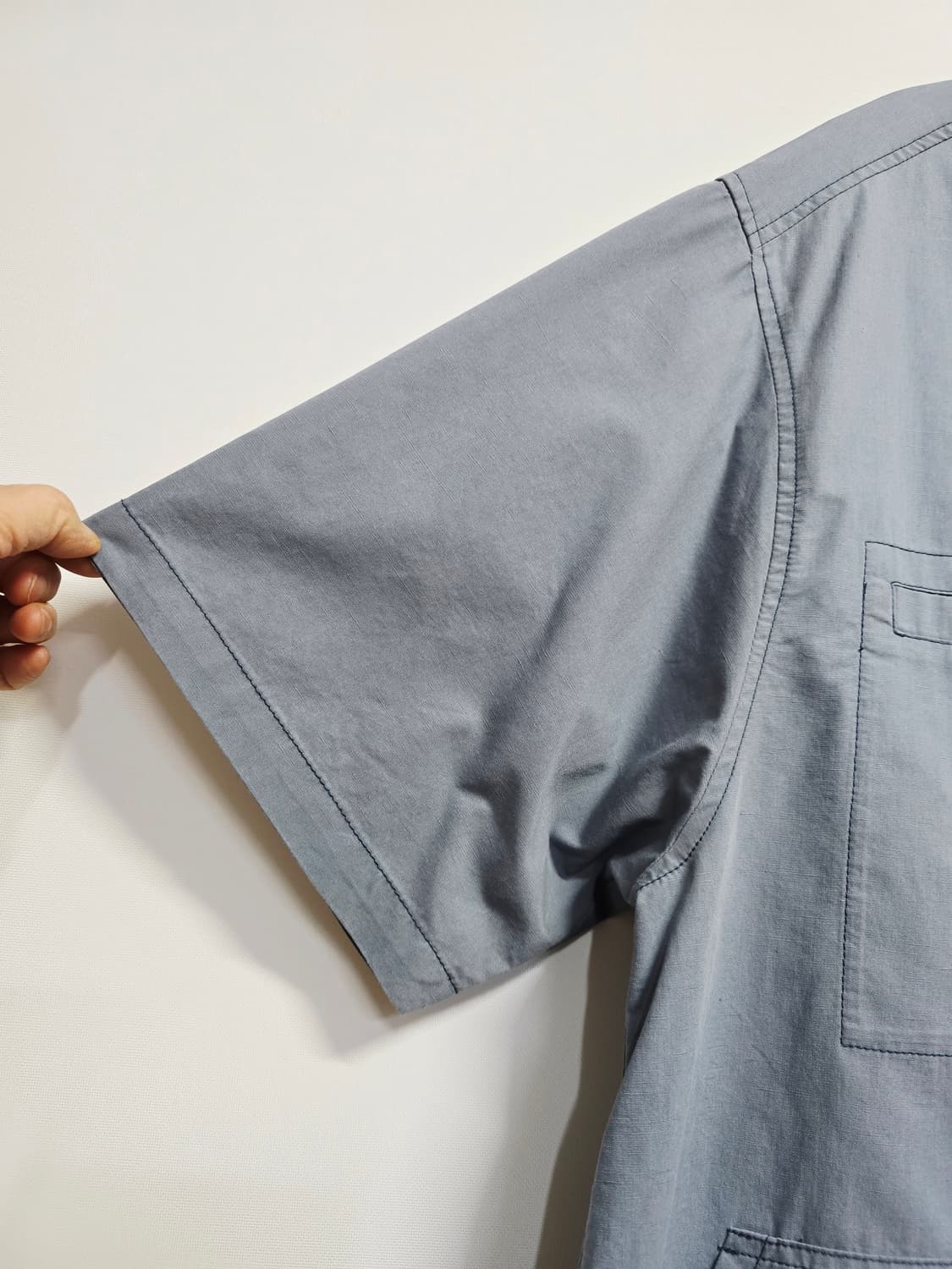 스튜디오톰보이  셔츠 원피스 블루 그레이 상품이미지4