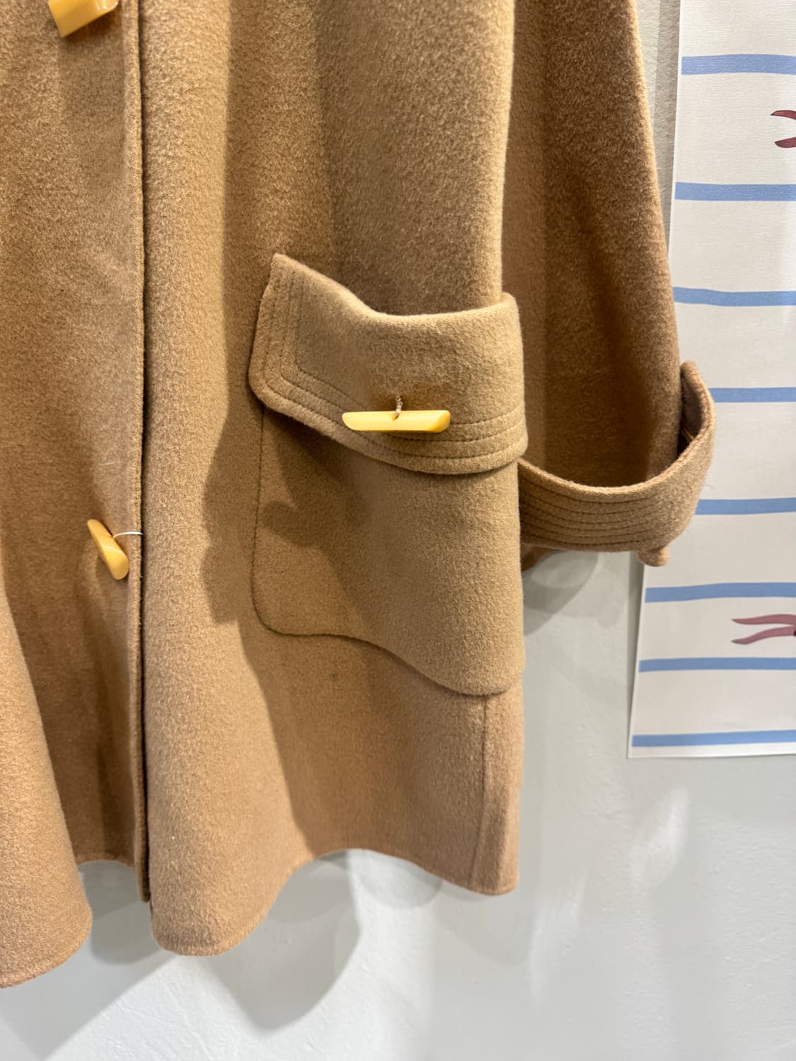 japan vintage 울 하프코트 상품이미지3