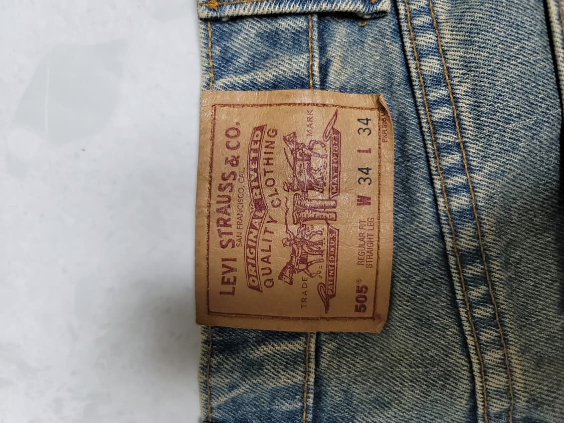 리바리스 505 데미지드 데님 청바지 W34 L34 상태굿

 상품이미지3