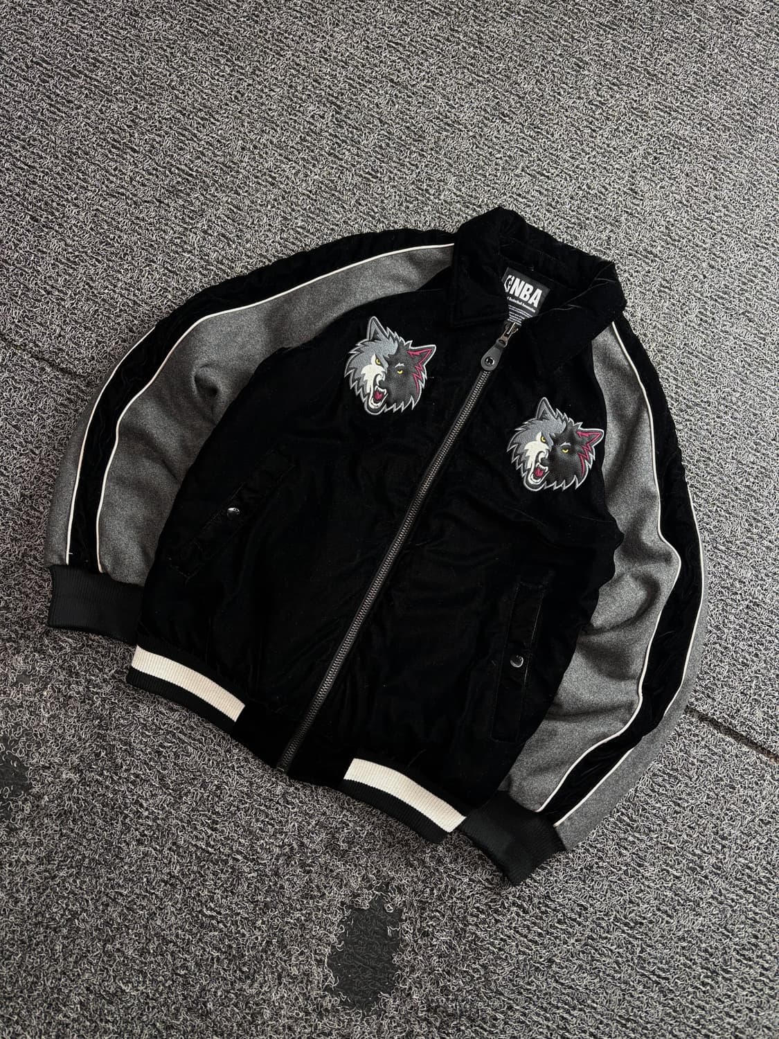 NBA 미네소타 팀울브스 울 벨벳 바시티 자켓 3084 상품이미지1