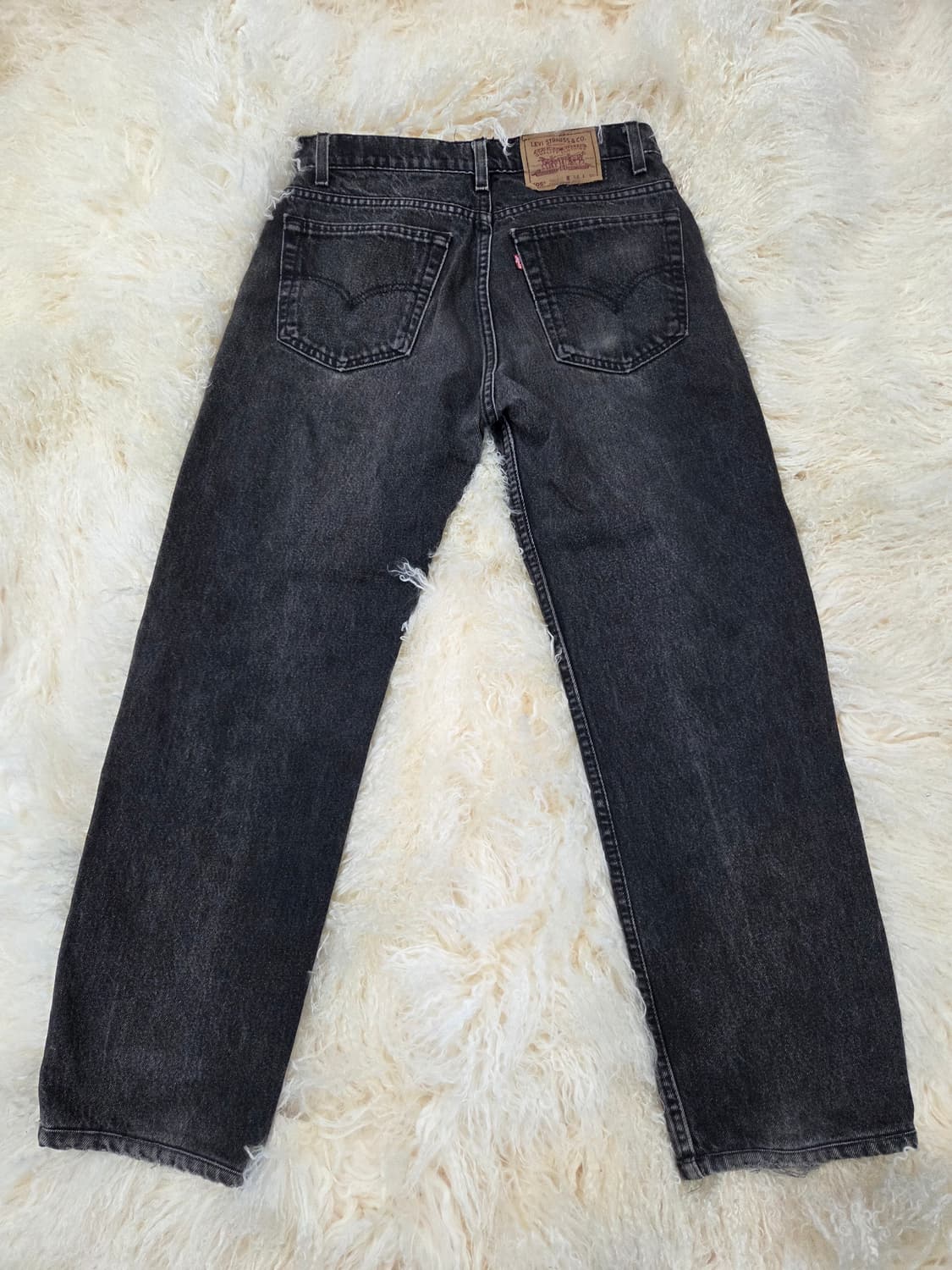 90's 리바이스 505 블랙 데님 USA 상품이미지2