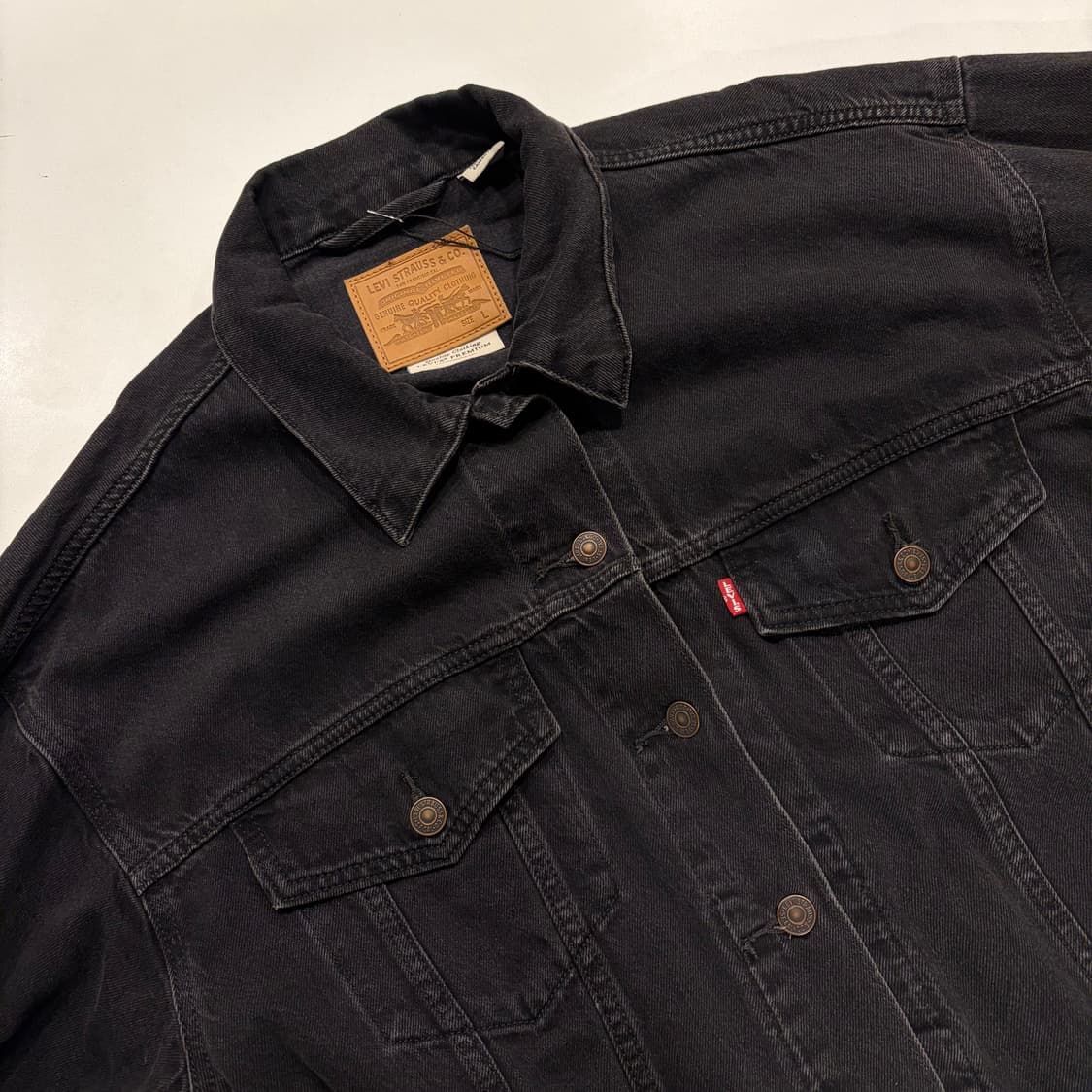 [L] 23ss 리바이스 블랙 데님 트러커 자켓 B680 상품이미지3