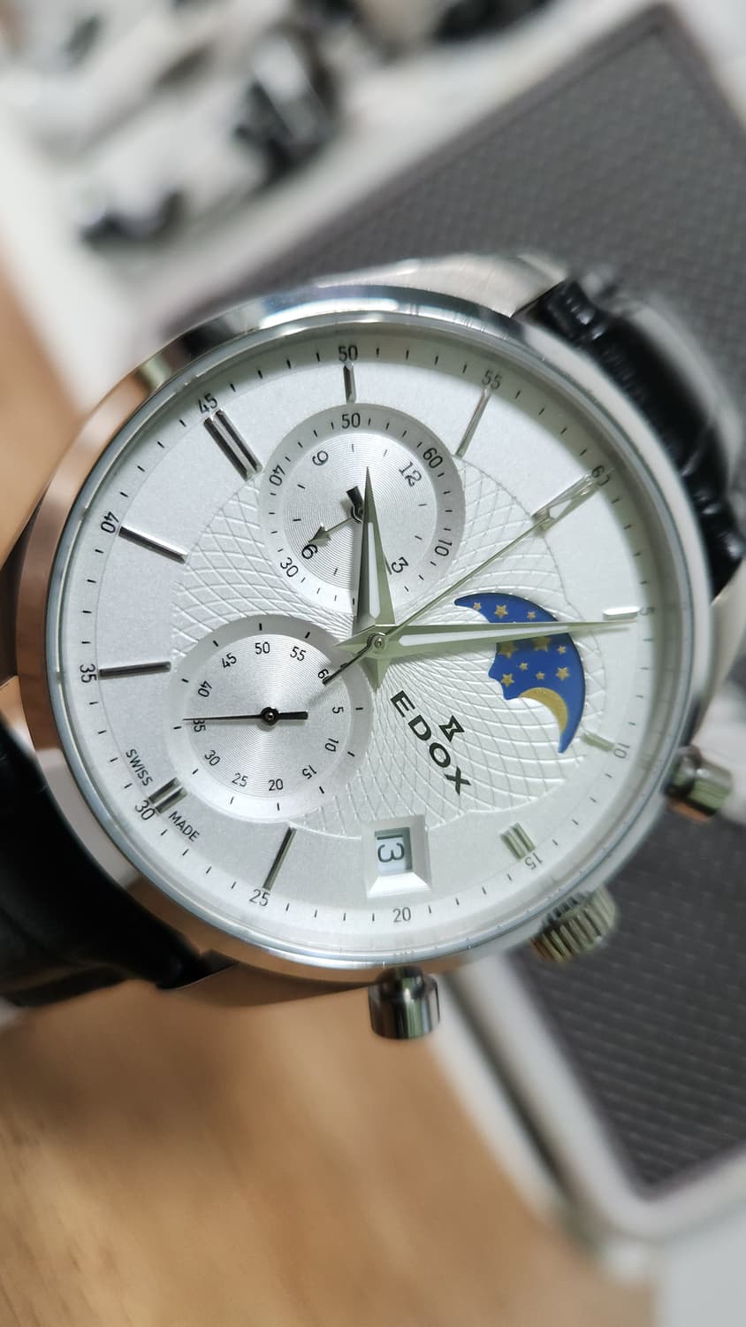 # 【EDOX】에독스 문페이즈 크로노그래프 스위스 남성 명품시계 급처 상품이미지3