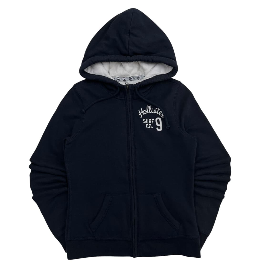 홀리스터 자수로고 네이비 후드집업 S 상품이미지2