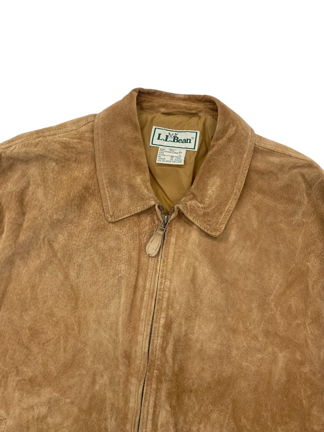 90‘s 엘엘빈 스웨이드 레더 블루종 자켓 상품이미지3