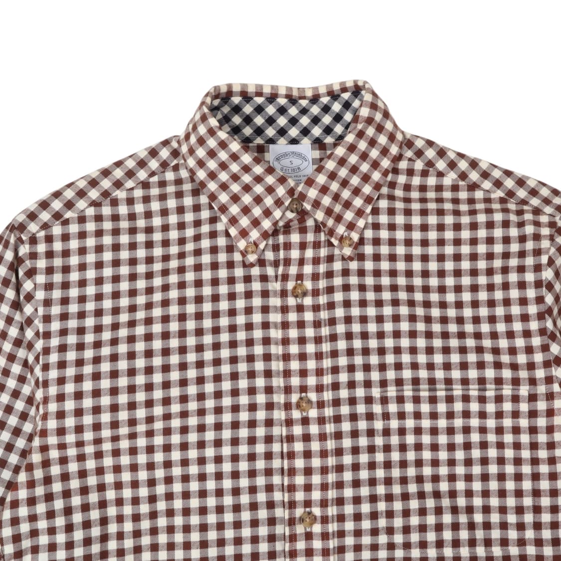 브룩스브라더스 브라운 체크 셔츠 상품이미지2