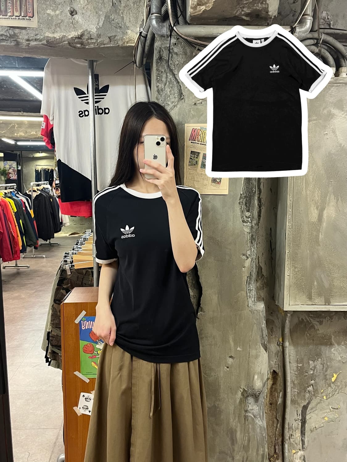 아디다스 반팔티 블랙 S #csz1362 상품이미지1