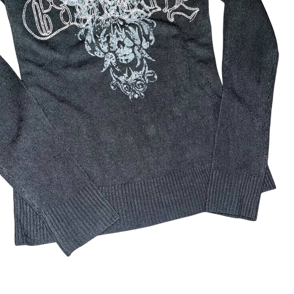 Glitz 글리츠 나비프린팅 자수 긴팔니트 y2k갸루 상품이미지3